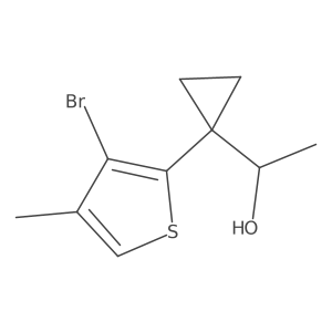 1-[1-(3-Bromo-4-methylthiophen-2-yl)cyclopropyl]ethan-1-ol Structure