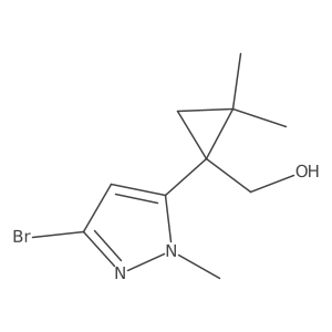 [1-(3-bromo-1-methyl-1H-pyrazol-5-yl)-2,2-dimethylcyclopropyl]methanol Structure