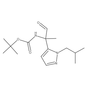 tert-butyl N-{2-[1-(2-methylpropyl)-1H-pyrazol-5-yl]-1-oxopropan-2-yl}carbamate Structure