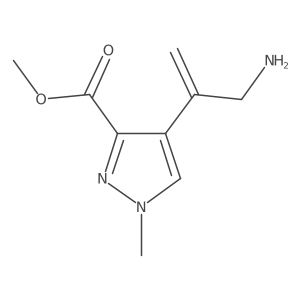 methyl 4-(3-aminoprop-1-en-2-yl)-1-methyl-1H-pyrazole-3-carboxylate Structure