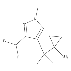 1-{2-[3-(difluoromethyl)-1-methyl-1H-pyrazol-4-yl]propan-2-yl}cyclopropan-1-amine Structure