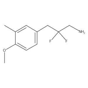 2,2-Difluoro-3-(4-methoxy-3-methylphenyl)propan-1-amine结构式