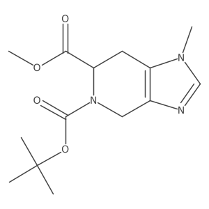 O5-tert-butyl O6-methyl 1-methyl-6,7-dihydro-4H-imidazo[4,5-c]pyridine-5,6-dicarboxylate结构式