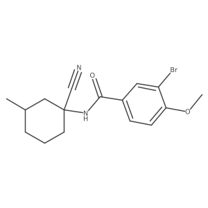 3-bromo-N-(1-cyano-3-methylcyclohexyl)-4-methoxybenzamide Structure