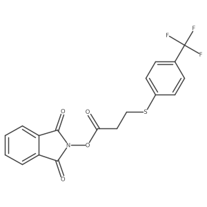 1,3-dioxo-2,3-dihydro-1H-isoindol-2-yl 3-{[4-(trifluoromethyl)phenyl]sulfanyl}propanoate结构式