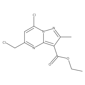 Ethyl 7-chloro-5-(chloromethyl)-2-methylpyrazolo[1,5-a]pyrimidine-3-carboxylate Structure