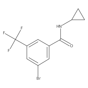 3-Bromo-N-cyclopropyl-5-(trifluoromethyl)benzamide结构式