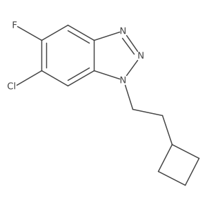 6-chloro-1-(2-cyclobutylethyl)-5-fluoro-1H-1,2,3-benzotriazole结构式
