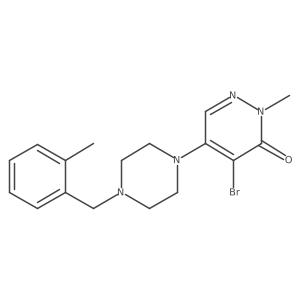 4-Bromo-2-methyl-5-[4-[(2-methylphenyl)methyl]-1-piperazinyl]-3(2H)-pyridazinone结构式