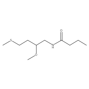 N-(2-Methoxy-4-methylsulfanylbutyl)butanamide结构式