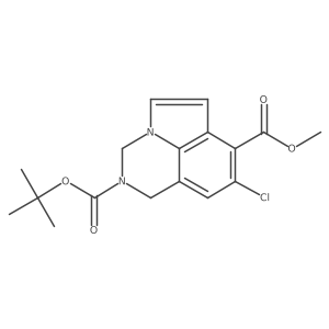 2-(tert-Butyl) 7-methyl 8-chloro-1H-pyrrolo[3,2,1-ij]quinazoline-2,7(3H)-dicarboxylate Structure