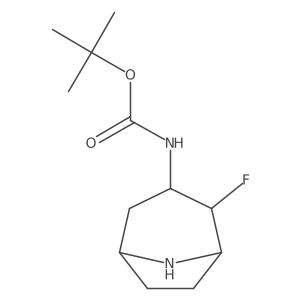 tert-Butyl ((1R,2R,3S,5S)-2-fluoro-8-azabicyclo[3.2.1]octan-3-yl)carbamate Structure