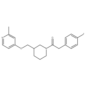 2-(4-Fluorophenyl)-1-(3-{[(2-methylpyridin-4-yl)oxy]methyl}piperidin-1-yl)ethan-1-one Structure