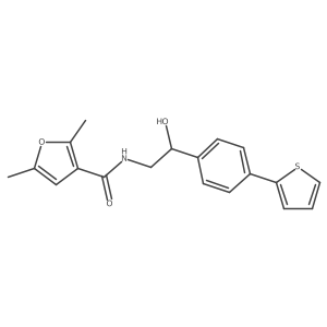 N-{2-hydroxy-2-[4-(thiophen-2-yl)phenyl]ethyl}-2,5-dimethylfuran-3-carboxamide结构式