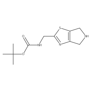 tert-Butyl ((5,6-dihydro-4H-pyrrolo[3,4-d]thiazol-2-yl)methyl)carbamate结构式