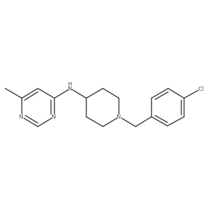 N-{1-[(4-chlorophenyl)methyl]piperidin-4-yl}-6-methylpyrimidin-4-amine结构式
