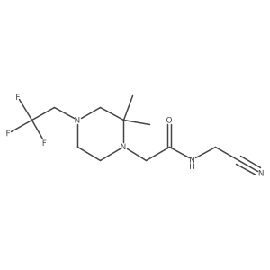 N-(cyanomethyl)-2-[2,2-dimethyl-4-(2,2,2-trifluoroethyl)piperazin-1-yl]acetamide Structure