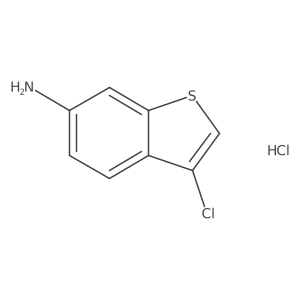 3-Chloro-1-benzothiophen-6-aminehydrochloride结构式