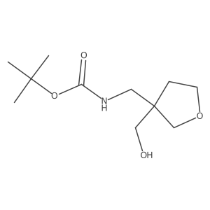 tert-butyl N-{[3-(hydroxymethyl)oxolan-3-yl]methyl}carbamate结构式