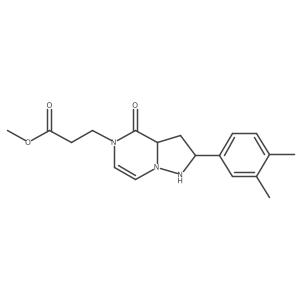 Methyl 3-[2-(3,4-dimethylphenyl)-4-oxo-1,2,3,3a-tetrahydropyrazolo[1,5-a]pyrazin-5-yl]propanoate Structure