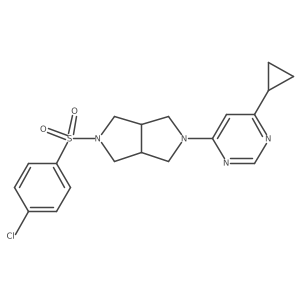 4-[5-(4-Chlorobenzenesulfonyl)-octahydropyrrolo[3,4-c]pyrrol-2-yl]-6-cyclopropylpyrimidine结构式