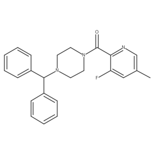 1-(Diphenylmethyl)-4-(3-fluoro-5-methylpyridine-2-carbonyl)piperazine Structure