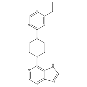 6-[4-(6-ethylpyrimidin-4-yl)piperazin-1-yl]-9H-purine结构式