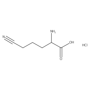 (2S)-2-amino-5-cyanopentanoic acid hydrochloride Structure