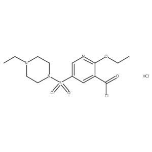 2-Ethoxy-5-((4-ethylpiperazin-1-yl)sulfonyl)nicotinoyl chloride hydrochloride Structure