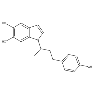 1-(4-(4-Hydroxyphenyl)butan-2-yl)-1H-indole-5,6-diol结构式