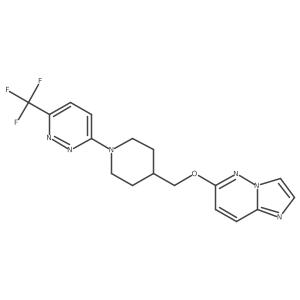 3-[4-({Imidazo[1,2-b]pyridazin-6-yloxy}methyl)piperidin-1-yl]-6-(trifluoromethyl)pyridazine Structure