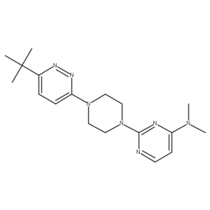 2-[4-(6-tert-butylpyridazin-3-yl)piperazin-1-yl]-N,N-dimethylpyrimidin-4-amine结构式