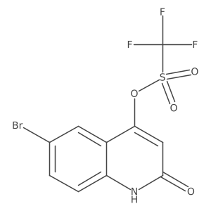 6-Bromo-2-oxo-1,2-dihydroquinolin-4-yl trifluoromethanesulfonate结构式