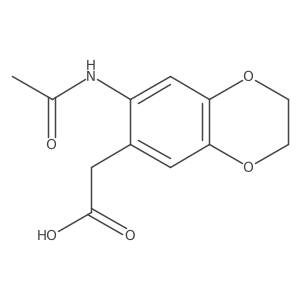 2-(7-Acetamido-2,3-dihydro-1,4-benzodioxin-6-yl)acetic acid结构式