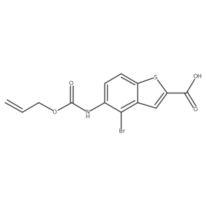 4-Bromo-5-{[(prop-2-en-1-yloxy)carbonyl]amino}-1-benzothiophene-2-carboxylic acid结构式
