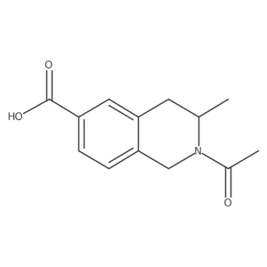 2-Acetyl-3-methyl-1,2,3,4-tetrahydroisoquinoline-6-carboxylic acid Structure