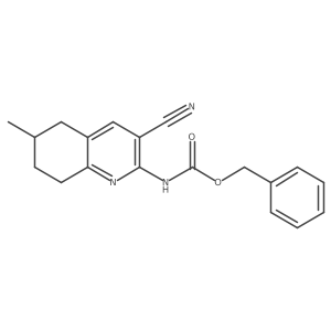 benzyl N-(3-cyano-6-methyl-5,6,7,8-tetrahydroquinolin-2-yl)carbamate结构式
