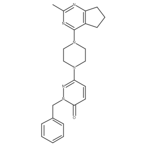 2-benzyl-6-(4-{2-methyl-5H,6H,7H-cyclopenta[d]pyrimidin-4-yl}piperazin-1-yl)-2,3-dihydropyridazin-3-one结构式