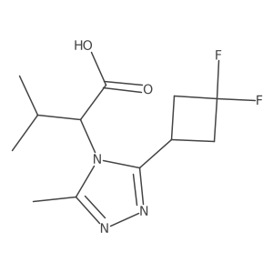 2-[3-(3,3-difluorocyclobutyl)-5-methyl-4H-1,2,4-triazol-4-yl]-3-methylbutanoic acid Structure