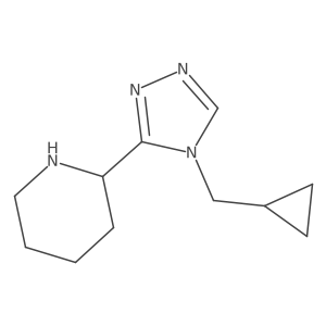 2-(4-(Cyclopropylmethyl)-4H-1,2,4-triazol-3-yl)piperidine Structure