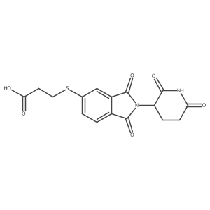 3-{[2-(2,6-dioxopiperidin-3-yl)-1,3-dioxo-2,3-dihydro-1H-isoindol-5-yl]sulfanyl}propanoic acid结构式