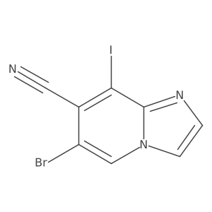 6-Bromo-8-iodoimidazo[1,2-a]pyridine-7-carbonitrile结构式