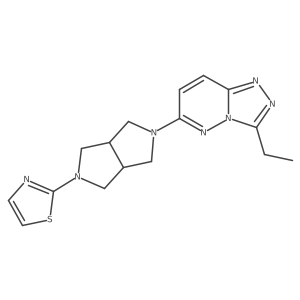 2-(5-{3-Ethyl-[1,2,4]triazolo[4,3-b]pyridazin-6-yl}-octahydropyrrolo[3,4-c]pyrrol-2-yl)-1,3-thiazole结构式