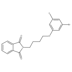 2-(4-(3-Bromo-5-fluorophenoxy)butyl)isoindoline-1,3-dione结构式
