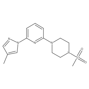 1-methanesulfonyl-4-[6-(4-methyl-1H-pyrazol-1-yl)pyridin-2-yl]piperazine Structure