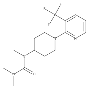 1,3,3-Trimethyl-1-{1-[3-(trifluoromethyl)pyridin-2-yl]piperidin-4-yl}urea Structure