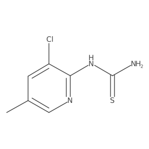 N-(3-Chloro-5-methyl-2-pyridinyl)thiourea结构式