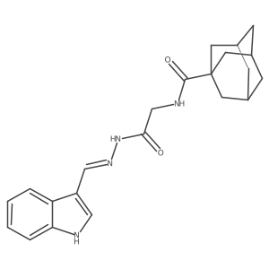 (3r,5r,7r)-N-(2-((Z)-2-((1H-indol-3-yl)methylene)hydrazinyl)-2-oxoethyl)adamantane-1-carboxamide Structure