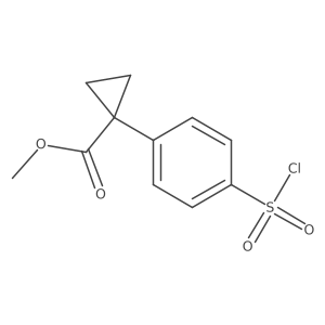 Methyl 1-[4-(chlorosulfonyl)phenyl]cyclopropane-1-carboxylate Structure