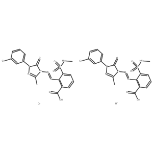 Chromate(1-), bis(2-((1-(3-chlorophenyl)-4,5-dihydro-3-methyl-5-(oxo-kappaO)-1H-pyrazol-4-yl)azo-kappaN1)-3-((methylamino)sulfonyl)benzoato(2-)-kappaO)-, hydrogen Structure